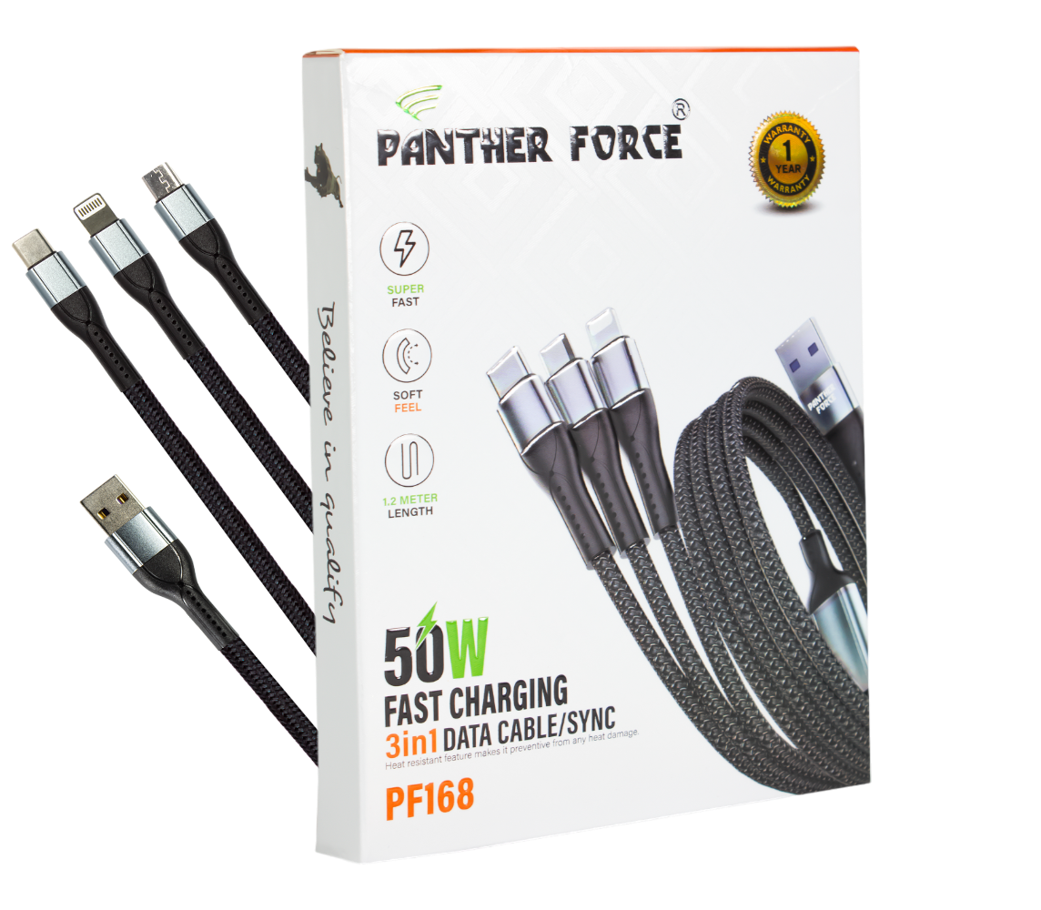 Panther Force 3-in-1 Cable - PF168 Panther Force 3-in-1 Cable - PF168